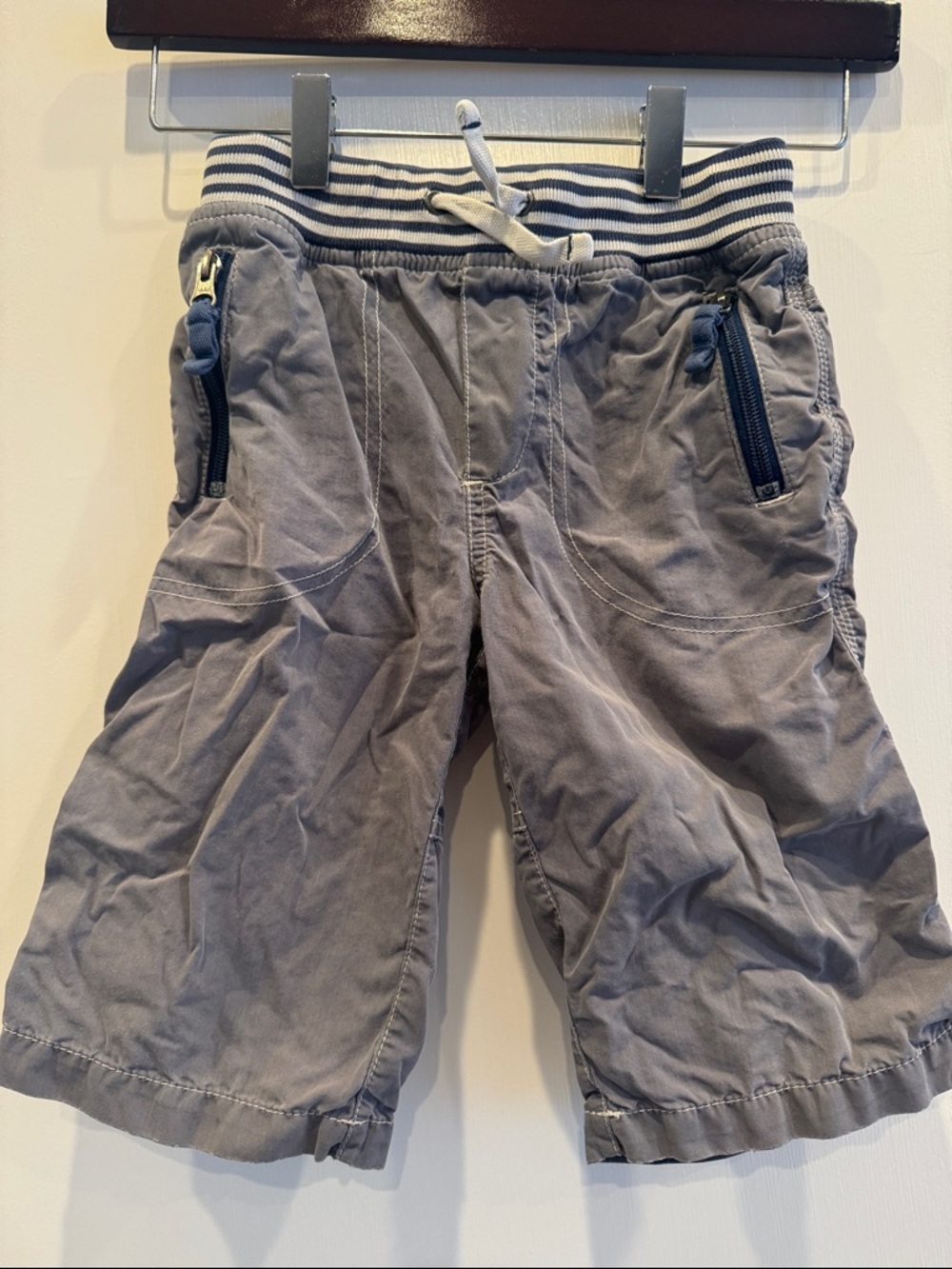 Boden Gray Kids Cargo-Style Drawstring Shorts